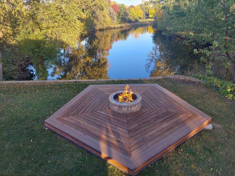 Lake Anna Custom home improvement firepit deck