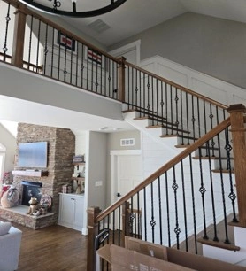 Wainscoting and Shiplap installed on stairway