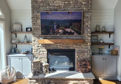 Fireplace shiplap