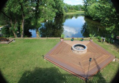 Lake Anna custom home improvement firepit deck